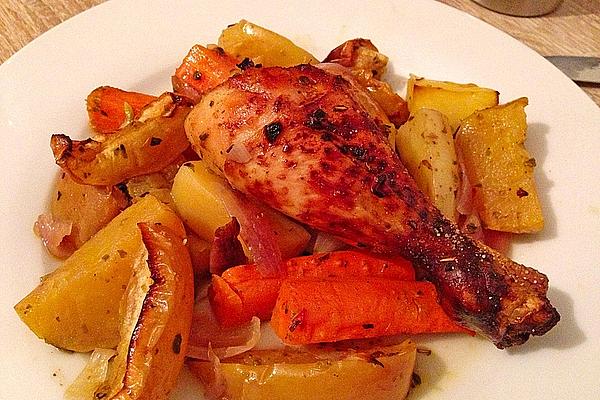 Apple and Onion Chicken with Potatoes
