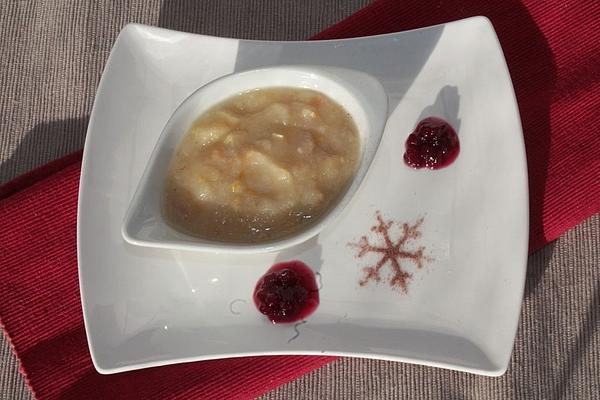 Apple and Pear Puree with White Chocolate