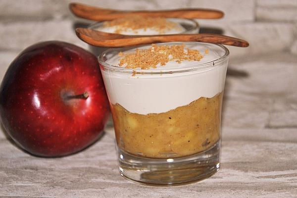 Apple Compote with Quark Topping