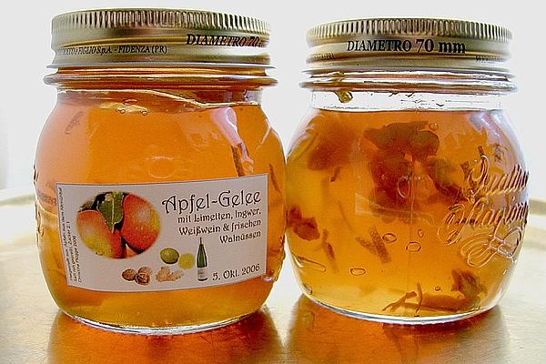 Apple Jelly with Ginger, Limes &amp; Walnuts