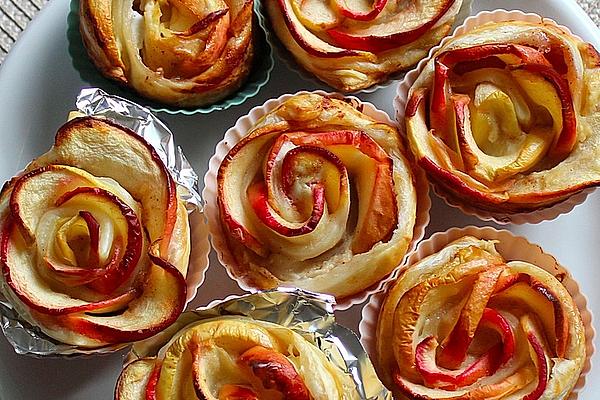 Apple Muffins in Rose Shape