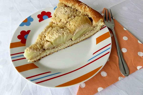 Apple-pear-sour Cream Crumble Cake