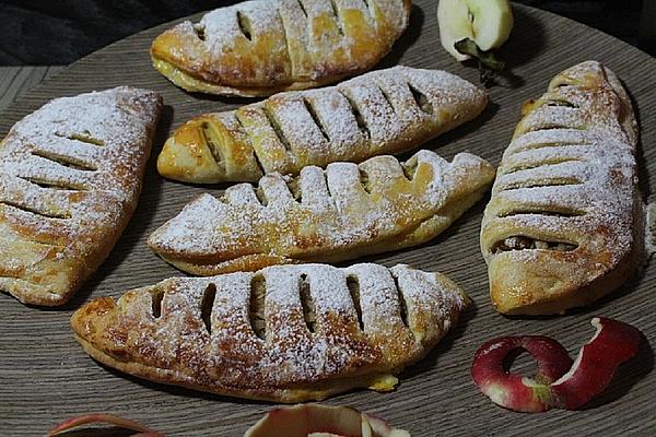 Apple Turnovers Made from Yeast Dough