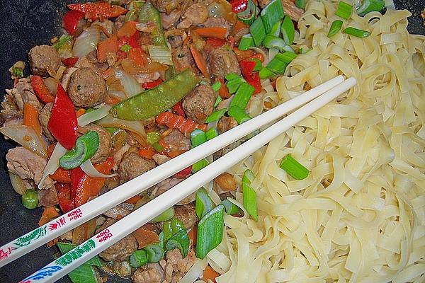 Asia Wok – Pan with Meatballs and Fillet Tips