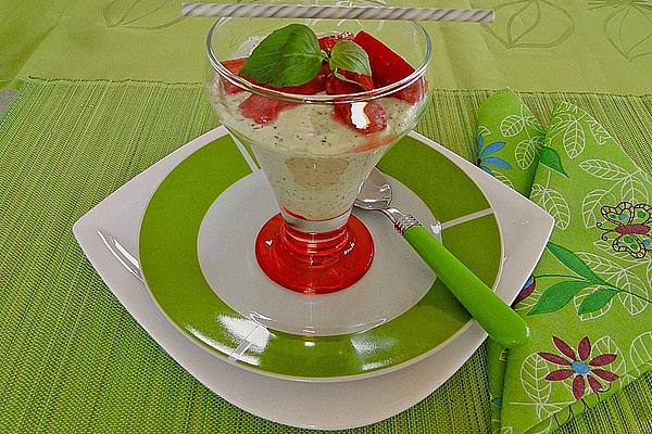 Asian Rhubarb with Basil Mousse