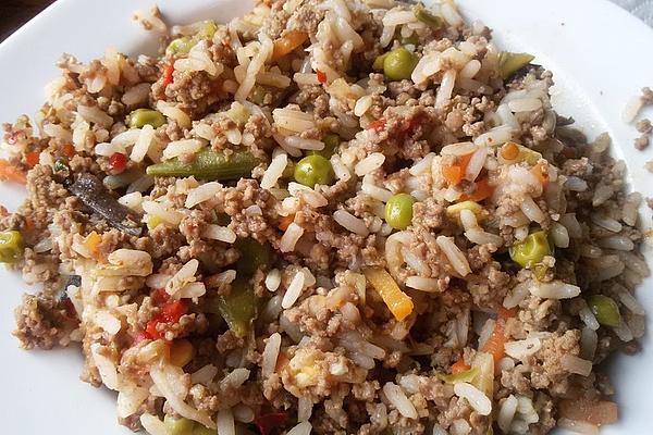 Asian Rice Pan with Mince and Vegetables