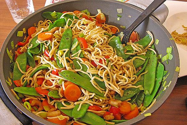 Asian Shrimp Noodle Pan