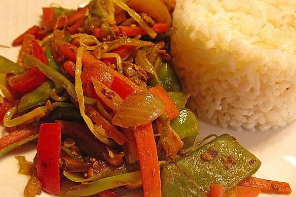 Asian Stir-fried Vegetables with Rice