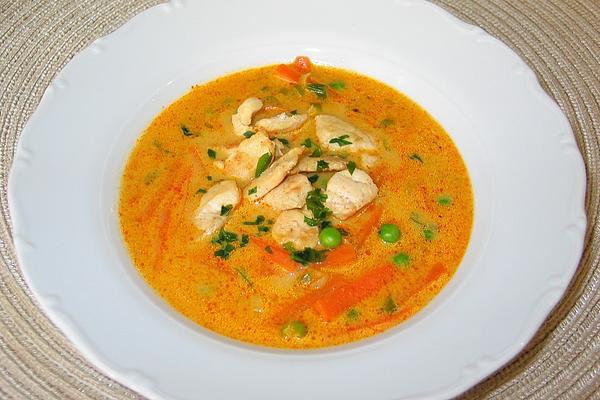 Asian Vegetable Soup with Chicken