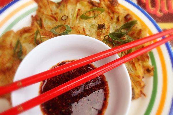 Asian Zucchini Pancakes with Spring Onions
