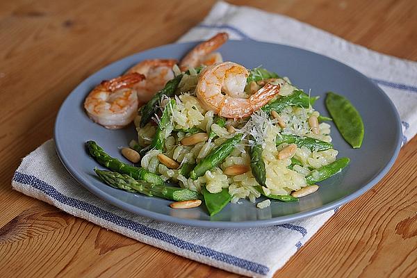 Asparagus and Snap Peas Risotto