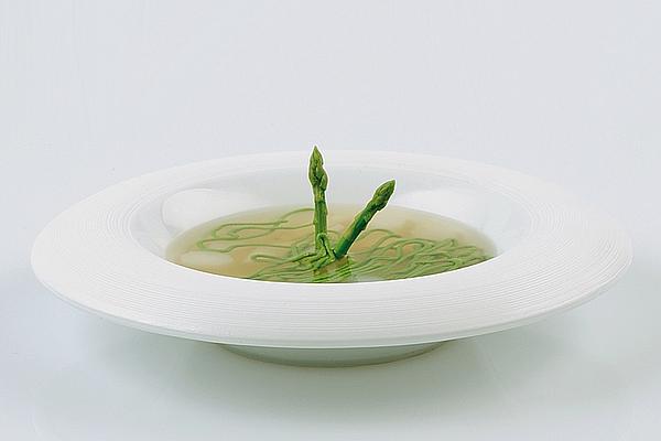 Asparagus Essence with Wild Garlic Noodles