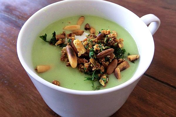 Avocado Soup with Pine Nuts