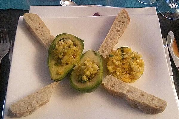 Avocado with Caribbean Pineapple-ginger Salsa