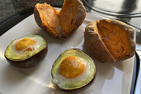 Avocado with Egg from Oven