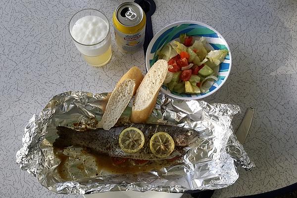 Axel`s Grilled Trout in Aluminum Foil
