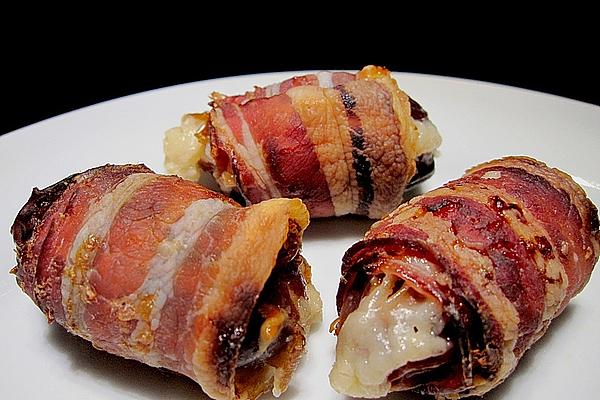 Bacon Dates with Quince and Cheese Filling