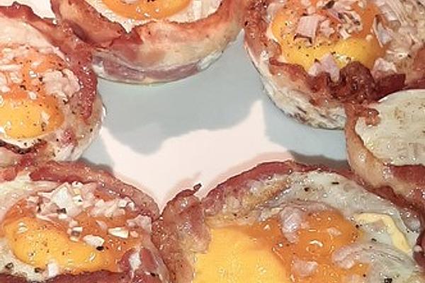 Bacon Muffins with Cheese Filling