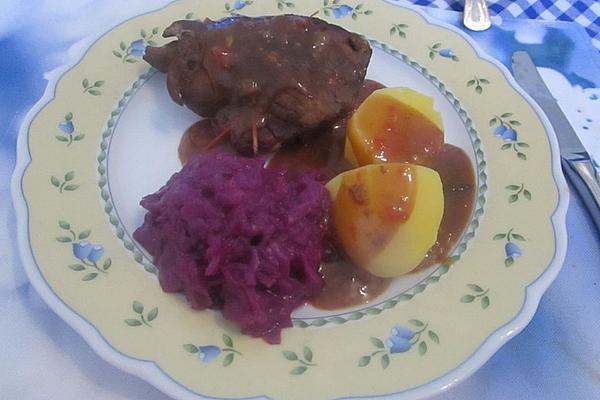 Baked Apple and Red Cabbage