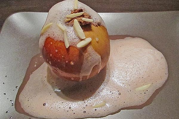 Baked Apple with Mulled Wine Foam