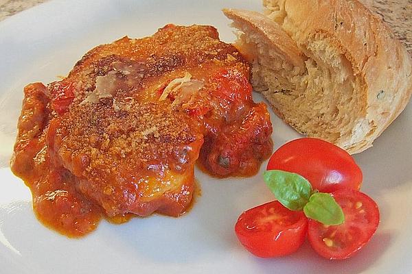 Baked Chicken Breast Fillet in Tomato Sauce