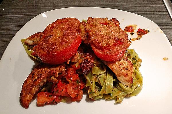 Baked Chicken Breast Fillet with Caramelized Tomatoes
