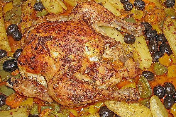Baked Chicken with Olives and Vegetables