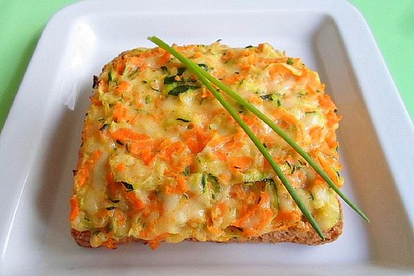 Baked Ciabatta with Zucchini and Carrot Crust