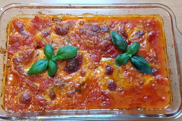 Baked Gnocchi in Tomato Sauce with Mozzarella