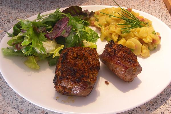 Baked Lamb Steaks with Thyme – Tomato Crust