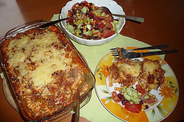 Baked Pasta and Quick Salad