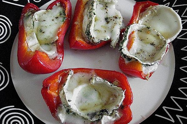 Baked Peppers with Goat Cheese