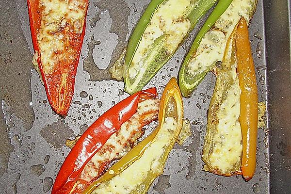 Baked Pointed Peppers with Cheese