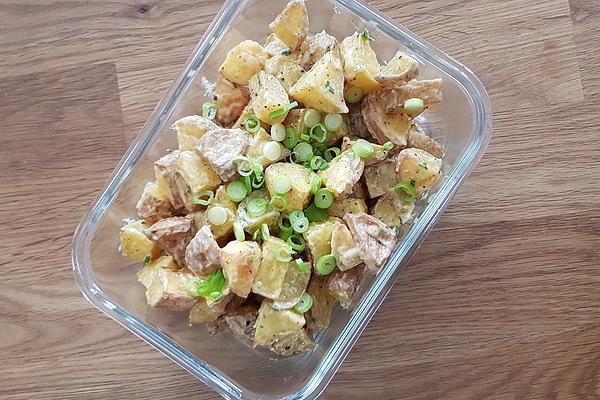 Baked Potato Salad with Vegan Mayo Dressing