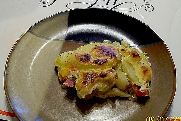 Baked Potatoes with Ham