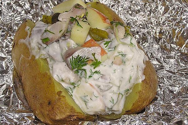 Baked Potatoes with Herring