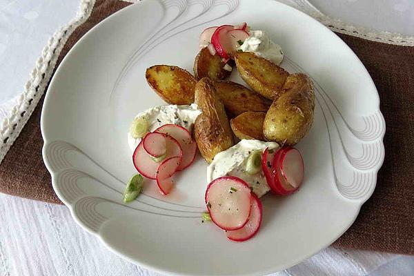 Baked Potatoes with Radish and Herb Quark