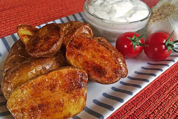 Baked Potatoes with Sour Cream Dip