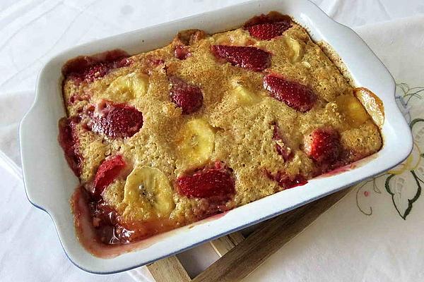 Baked Strawberries with Bananas and Oatmeal