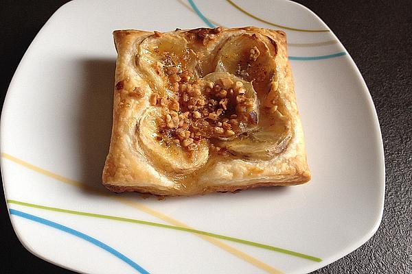 Banana, Brittle and Cinnamon on Puff Pastry