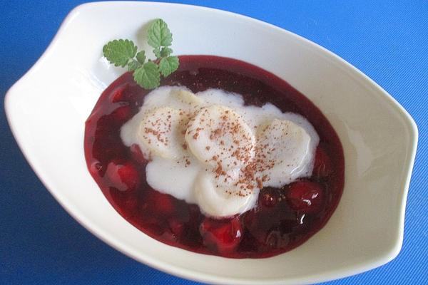 Bananas in Coconut Milk with Cherry Groats