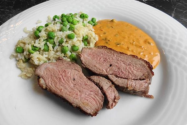 Barbarian Duck Breast in Romanoff Sauce with Rice