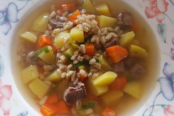 Barley Soup According To Mom`s Recipe