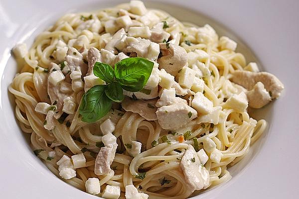 Basil Sauce with Chicken and Mozzarella