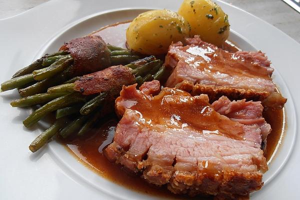 Bavarian Roast Pork with Crust and Dark Beer Sauce