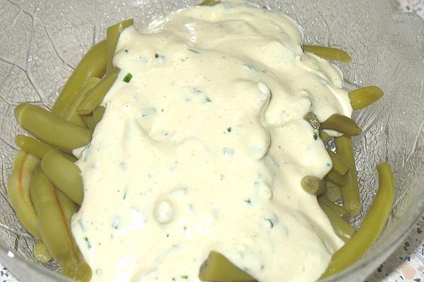 Bean Salad with Sour Cream and Mustard Sauce