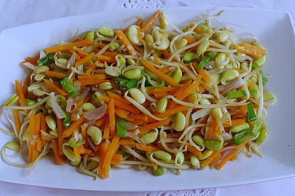 Bean Sprouts with Carrots in Oyster Sauce