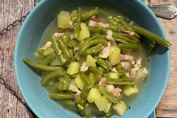 Beans, Pears and Bacon – Stew Made According To Grandma`s Recipe
