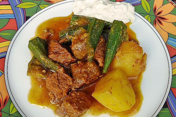 Beef and Potato Curry with Okra from Burma
