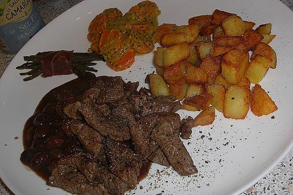 Beef Fillet Strips in Shallot Sauce